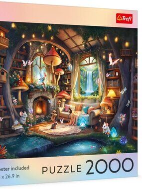 NIB Trefl Fairy Tale Cottage - 2000 Piece Puzzle 37.8"x26.9"